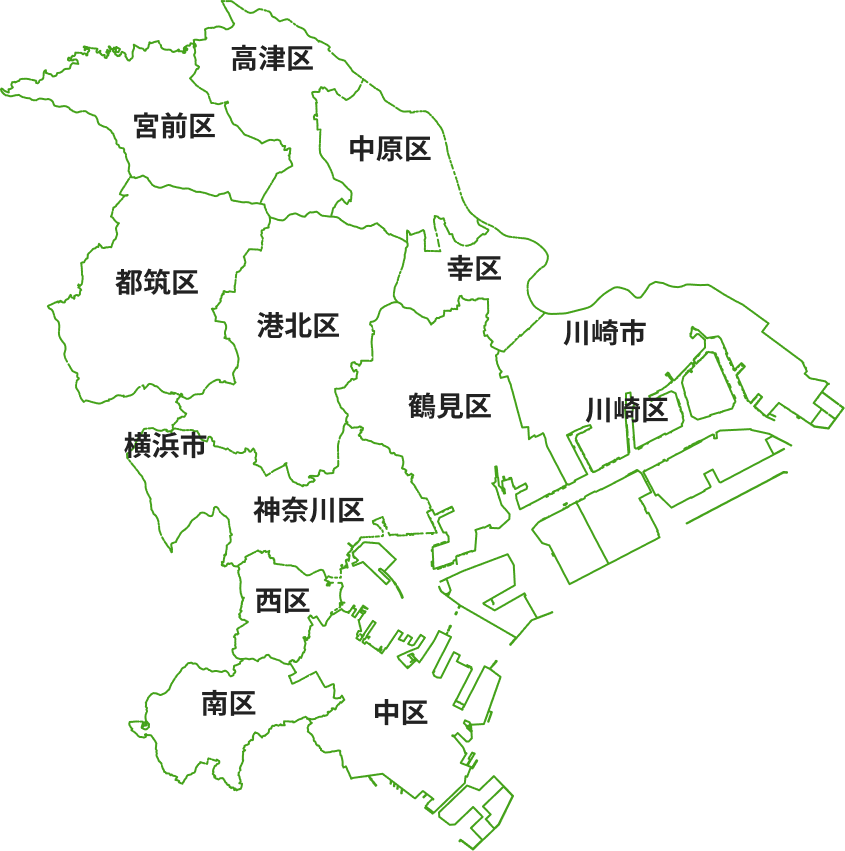 神奈川県のマップ
